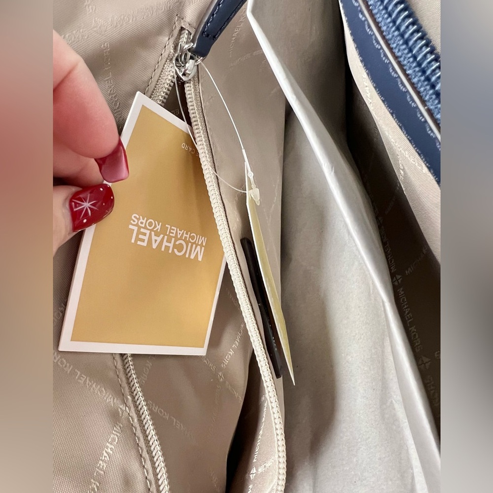 Michael Kors Voyager Large Color Block Signature Logo in Admiral Multi - Picture 12 of 12